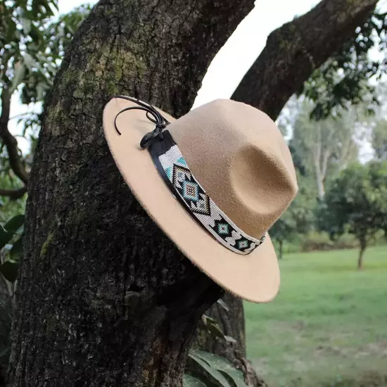 Beaded Hatband Native American Style Southwestern Cowboy Rode Handmade Head/Hat