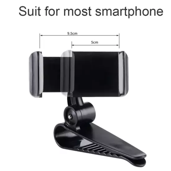 Sun Visor Phone Holder Car Mount 360 Rotating Mobile Cell GPS Navigation Stand 