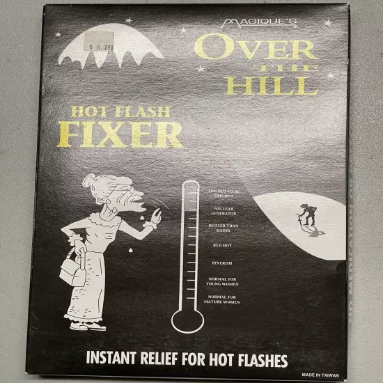 VINTAGE Over the Hill Hot Flash Fixer Magique’s Birthday Party Novelty Gag Gift