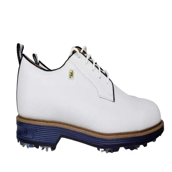 NEW 2024 FootJoy Dryjoys Premiere Series "Field" Golf Shoes, White/ Navy 10.5 M