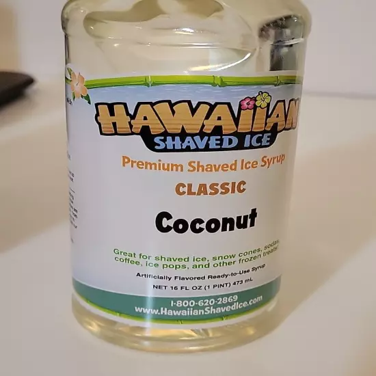 Hawaiian Shaved Ice Syrup Cherry Coconut Cotton Candy 16 Oz. 3 Ct. Bottles