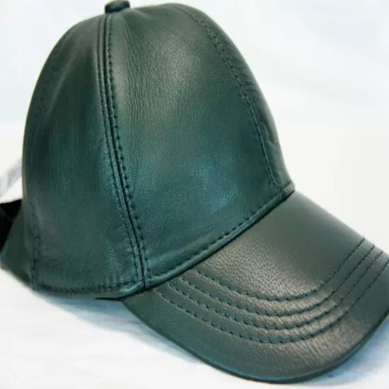 New 100% Real Genuine Lambskin Leather Baseball Cap Hat Sports Visor 40 COLORS