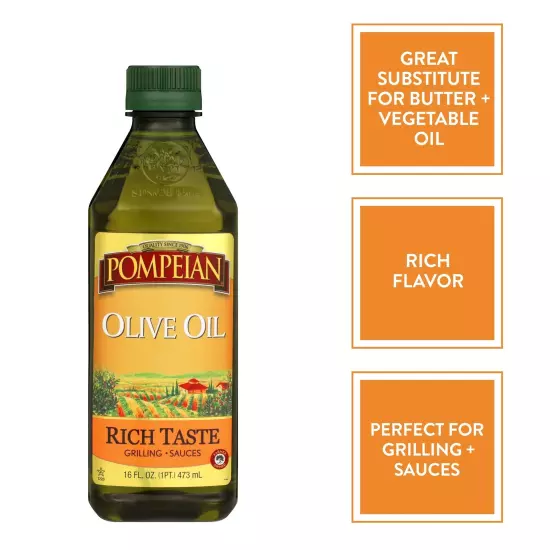 Pompeian Rich Taste Olive Oil Rich Full Flavor Gluten Free 16 FL OZ