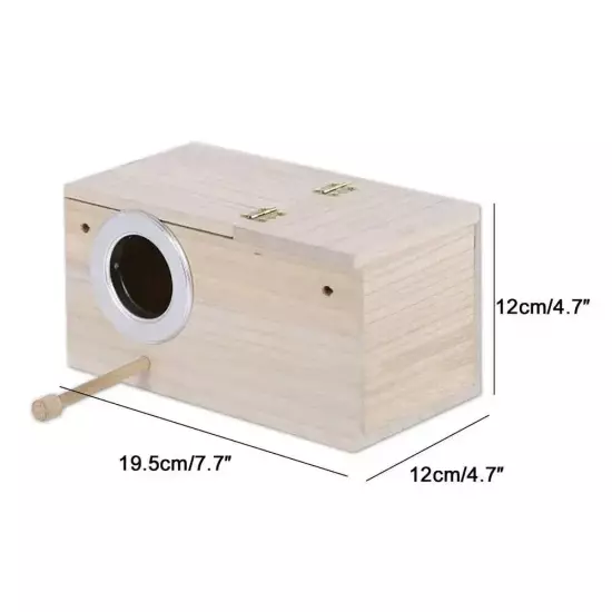 Wooden Bird Breeding Box Cage Nest for Parrot, Lovebirds, Finch - Home Tools NEW