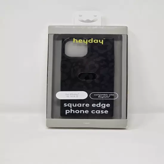 Heyday Apple iPhone 13 / 14 / 15 Black Leopard Case with Magsafe - Open Box