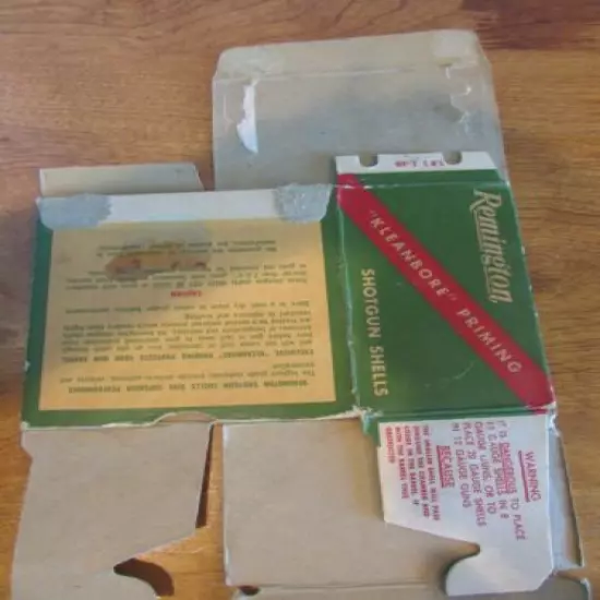 VINTAGE DUPONT REMINGTON SHUR SHOT KLEANBORE 12 GA CARTRIDGE SHELLS Box Empty