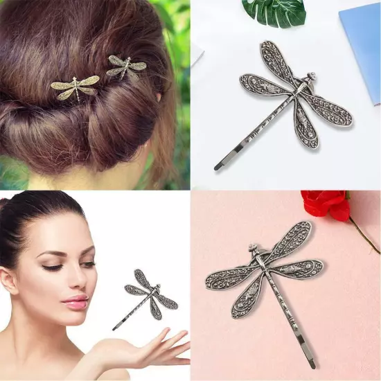 Dragonfly Shape Women Metal Hair Clips Barrette Slide Grips Hairpin Clip X9P4