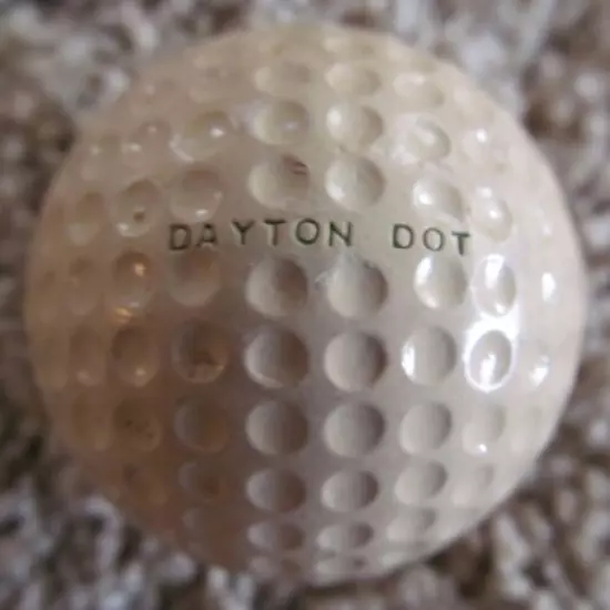 VINTAGE DIMPLE GOLF BALL-THE DAYTON DOT WITH ONE SMALL SCUFF