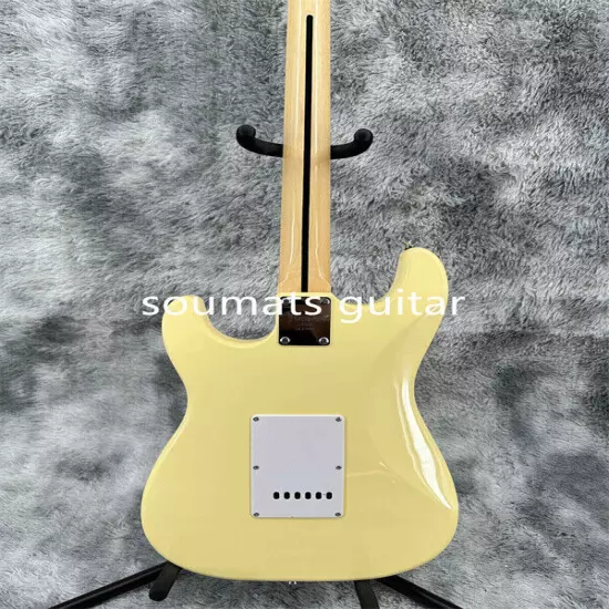 Factory Made ST Cream Electric Guitar 3S Pickup Maple Fretboard Chrome Hardware