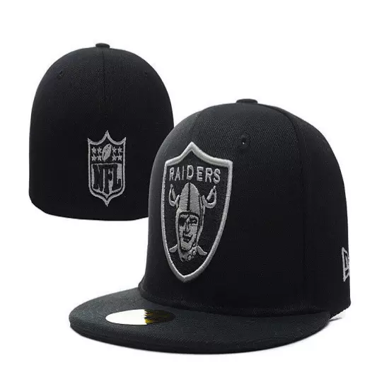 New Oakland Raiders Fitted Hat Cap Men's Football Cap Flat Brim Cap Sun HatS