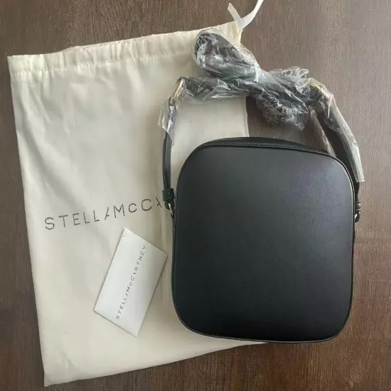 Stella McCartney Stella Logo Camera Shoulder Bag Black Crossbody outlet JPN