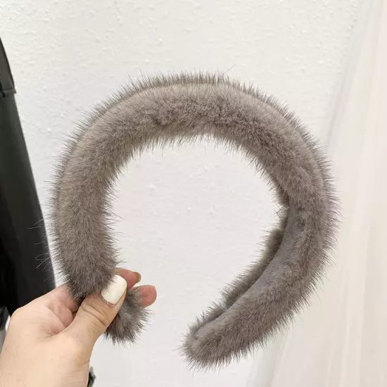 New Arrival Women winter 100% Real Mink Fur Headbands Real Fur Hair Band Lady