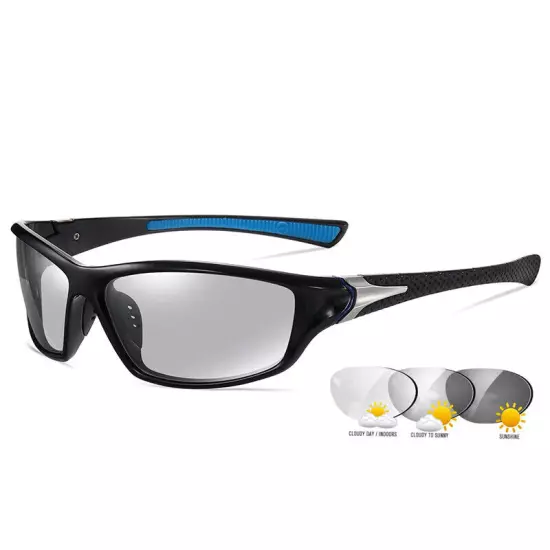 Photochromic Polarized Sports Sunglasses Men Fishing Driving Cycling Sun Glasses