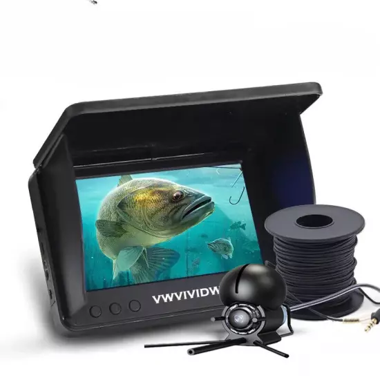 Night Vision Fish Finder LCD Waterproof Underwater,220° 1080P,Fishing Camera New