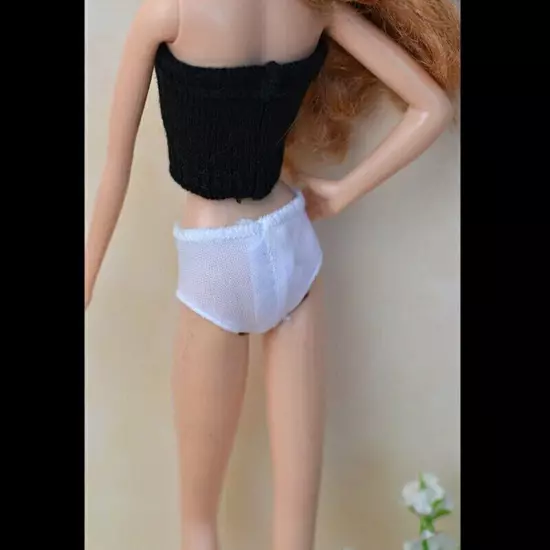 3pcs/lot White Hand Made Orignal Underwear Briefs For 11.5" Doll 1/6 BJD Doll