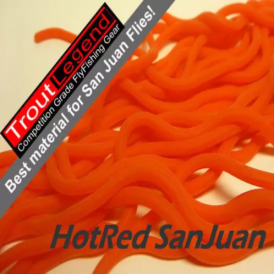 TroutLegend Worm 2.0 Material San Juan Squirmy Wormies 9 Colors Fly Tying