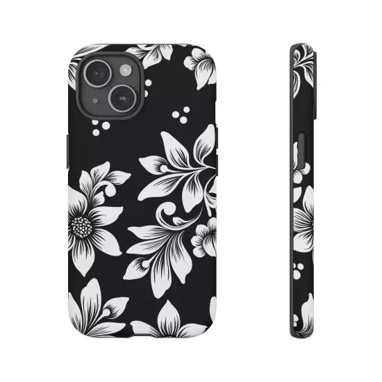 Black & White Floral Style - Tough Cases