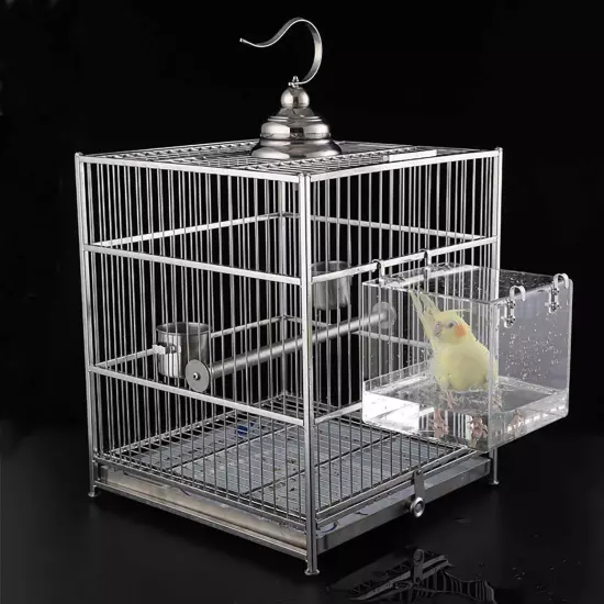 Bird Bath Cage, Cleaning Pet Supplies 5.1"L x 5.1"W x 4.3"H, Transparent 