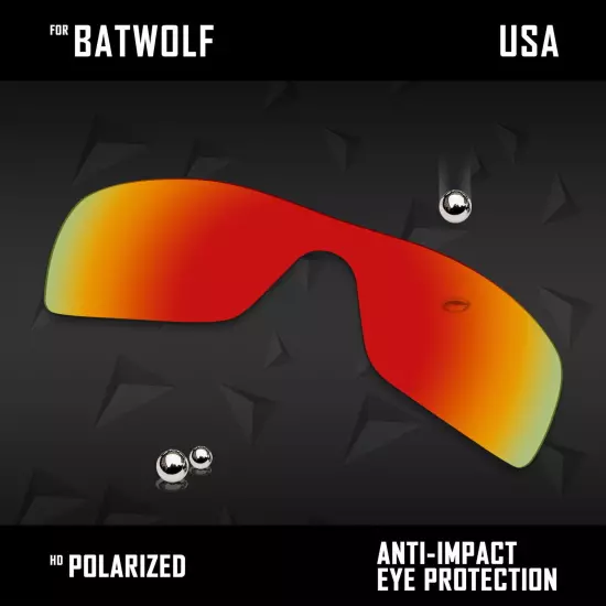 Anti Scratch Polarized Replacement Lenses for-Oakley Batwolf OO9101 Options