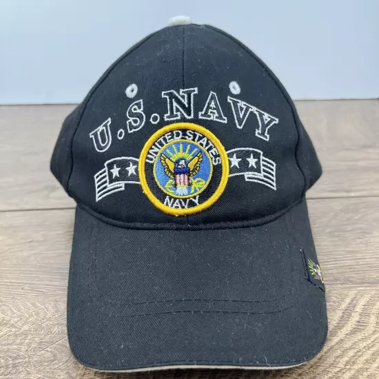 United States Navy Hat US Navy Hat Black Hat Adjustable Adult Size Hat Black Cap