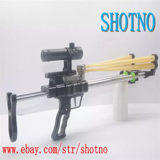 powerful hunting slingshot rifle catapult ST-8 black with High power green laser