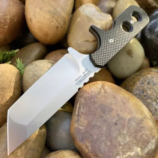 COLD STEEL MINI TAC TANTO NECK KNIFE FIXED JAPANESE AUS 8A STAINLESS PLAIN BLADE