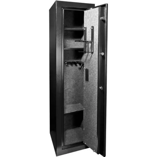 Barska Large Biometric Rifle Safe w/ Fingerprint Lock, Handle, & Keys, AX11898