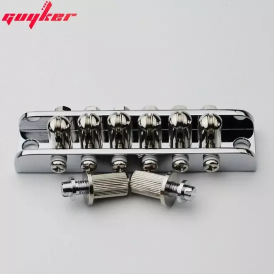 Chrome 6 String Guitar Bridge Roller Bridge For Guitar Mosrite Style Bridge