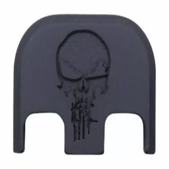 Rifle Skull - Blackout Finish - Aluminum Back Plate