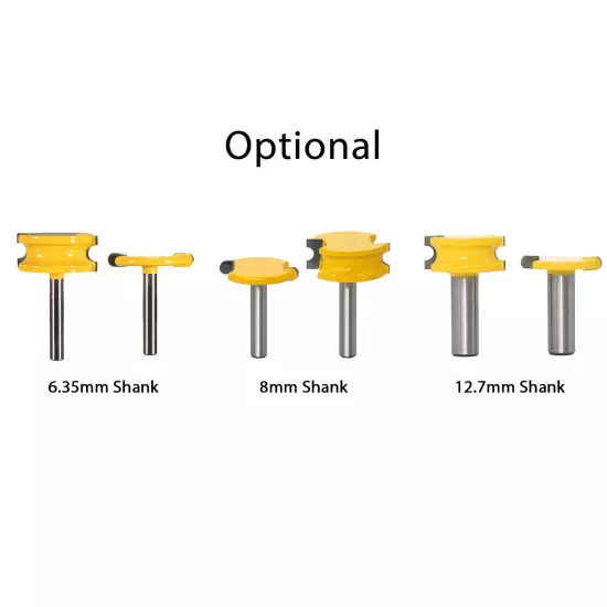 2 PCS Router Bit T-type Arc Milling with 1/2-inch Shank Electric P7L1