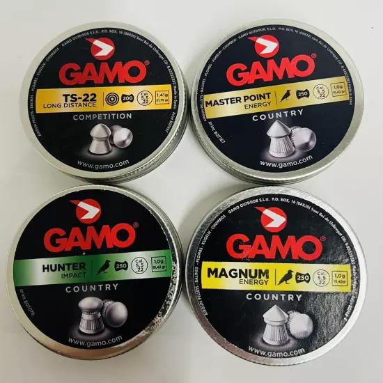 Gamo Combo Pack Assorted Air Rifle Pellets, .22 Caliber Caliber, Open Box B3