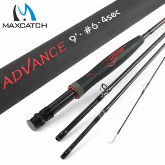 Maxcatch Advance Fly Fishing Rod 5/6/8wt 9FT Super Light Flexible Resins Handle