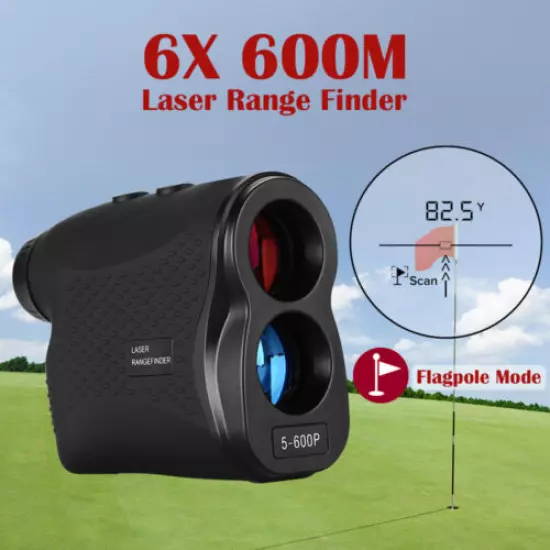 5-600P Laser Rangefinder 600M Distance Meter 6X Magnification Golf Range Finder