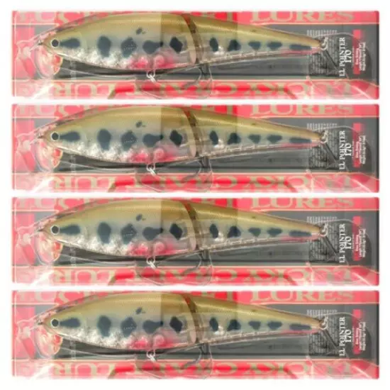 (4) Lucky Craft Made JAPAN LL Pointer 170 6 3/4" Sinking Swimbaits Ghost Vairon