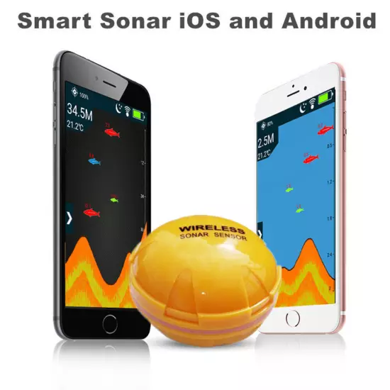 Smart Wireless Fish Finder Remote Sonar Sensor Fishing Detector Phone Visual 