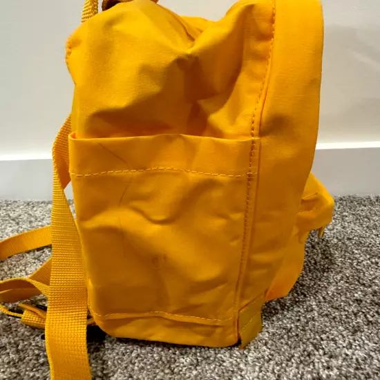 Fjallraven Kanken Mini Backpack Yellow Gold Vinyl 23561