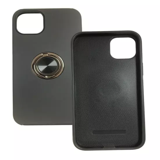 Silky Smooth Magnetic Ring Kickstand Case For iPhone 14P/15P, Free Temper Glass