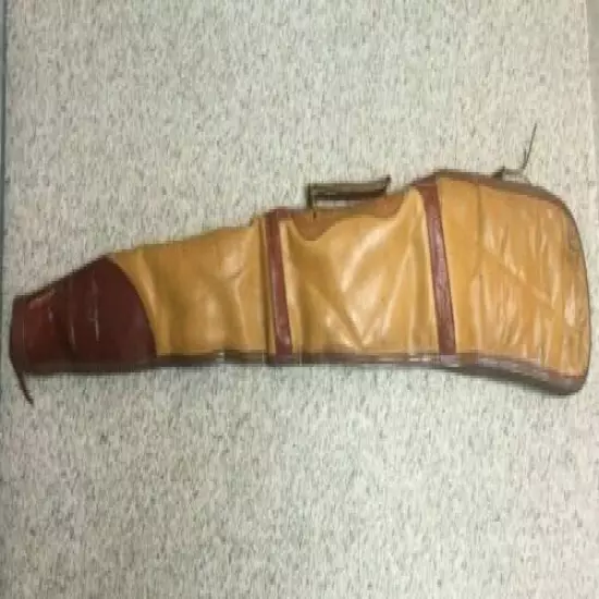 J.C. Higgins Rifle Shotgun Sleeve Genuine Cowhide Leather Western Soft Case 