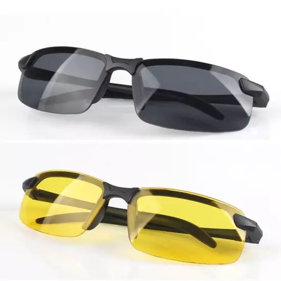 Sunglasses Driving Day Night Glasses Polarized Anti-UV Night Vision Eyewear