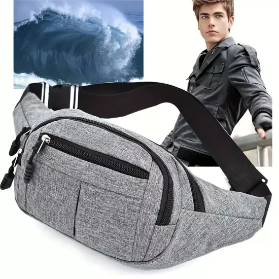 Men Women Fanny Pack Belt waist Bag Cross body Sling Shoulder Travel Sport Pouch