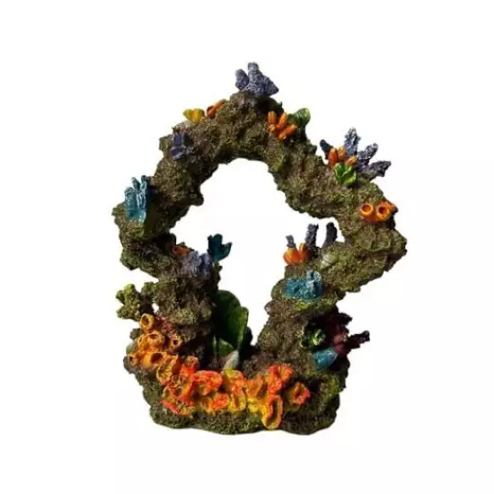 Aquarium Landscape Castle Fish Tank Ornament Creative Fish and Circular coral