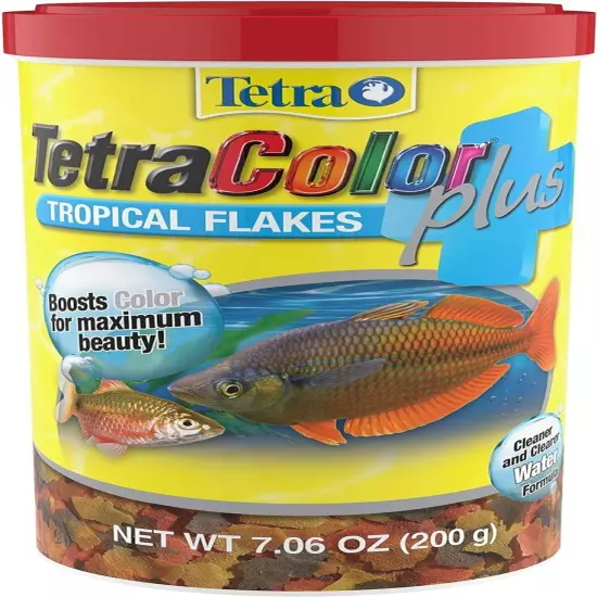 Tetra ColorPlus Fish Food Flakes, Tropical Flakes With Natural Color Enhancers, 