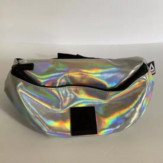 Iridescent Silver Fannypack Adjustable Belt Bag Waist Pack Color-shift Pouch Sac