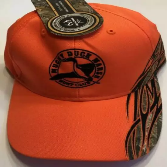 Orange Camo Outdoors Hunting Hat - Vintage RealTree Cap