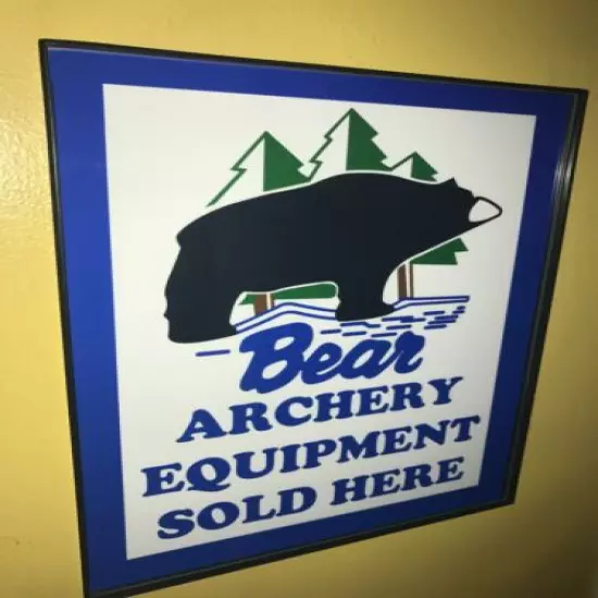 Bear Archery Equip. Bow Hunter Store Bar Advertising Man Cave Sign