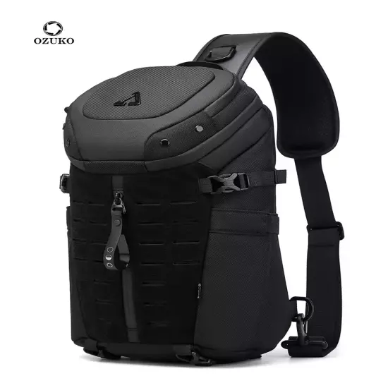 Chest Bag for Men Waterproof USB Man Crossbody Bag Anti-Theft Short Travel Messe