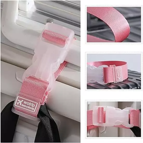 7PCS Luggage Carrying Clip Buckle, Add A Bag Luggage Straps for Suitcases