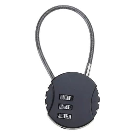 Small Travel Luggage Lock 3 Digit Combination Padlock Wire Rope Password Lock