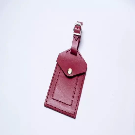 Premium Leather Luggage tag Travel bag name Tag Baggage Suitcase Identity