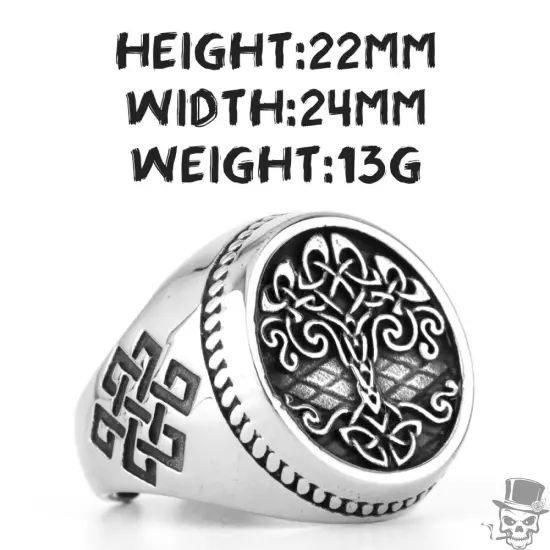 Sculpt Rings™ Celtic Tree of Life Ring - Intricate Stainless Steel Design